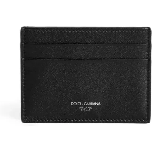 Schwarze Offene Top-Kartenschlitze Tasche , Herren, Größe: ONE Size - Dolce & Gabbana - Modalova