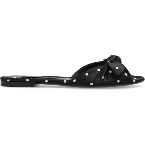 Polka Dot Hausschuhe , Damen, Größe: 39 EU - Dolce & Gabbana - Modalova