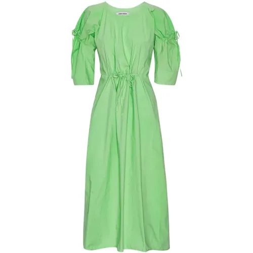 Sommergrünes Midi-Kleid mit Banddetails , Damen, Größe: S - Henrik Vibskov - Modalova