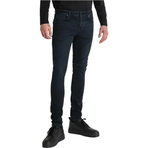 Ozzy Tapered Dunkelblaue Denim Jeans , Herren, Größe: W32 - Antony Morato - Modalova