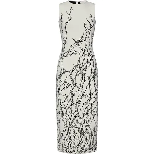 Thorn Branches Midi Dress , female, Sizes: M - alexander mcqueen - Modalova