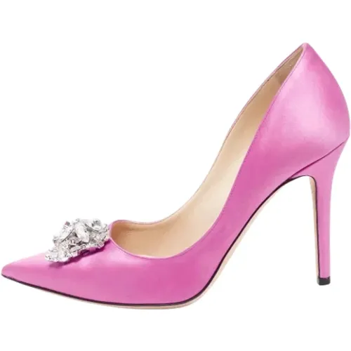 Pre-owned Satin heels , Damen, Größe: 37 1/2 EU - Jimmy Choo Pre-owned - Modalova