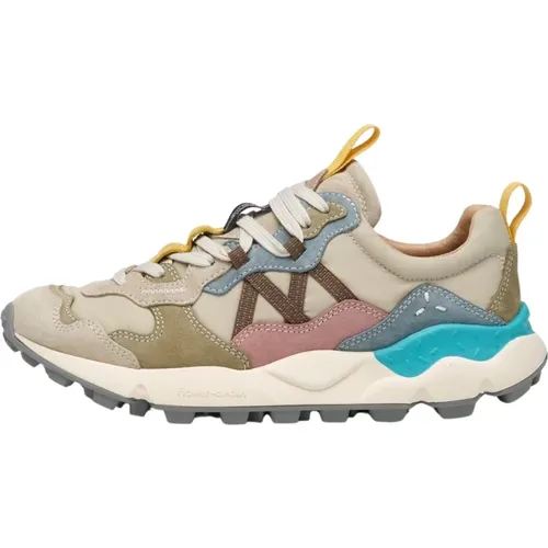 Outdoor-Sneaker mit Wildleder und technischem Stoff , Damen, Größe: 38 EU - Flower Mountain - Modalova