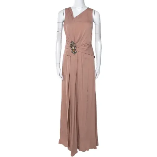 Pre-owned Silk dresses , female, Sizes: 5 UK - Gucci Vintage - Modalova