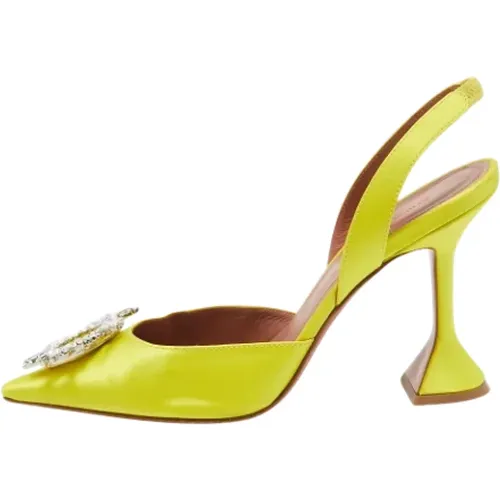 Pre-owned Satin heels - Amina Muaddi Pre-owned - Modalova