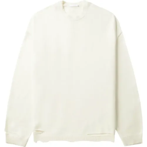 Ivory Rib Crewneck Sweater , Herren, Größe: XS - Helmut Lang - Modalova