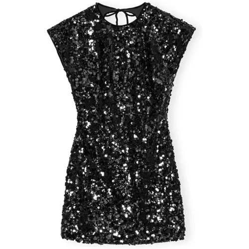 Velvet Sequins Mini Dress , female, Sizes: XS, S - Ganni - Modalova