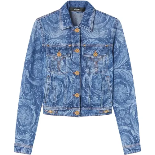 Stylish Denim Jacket for Women , female, Sizes: XS - Versace - Modalova