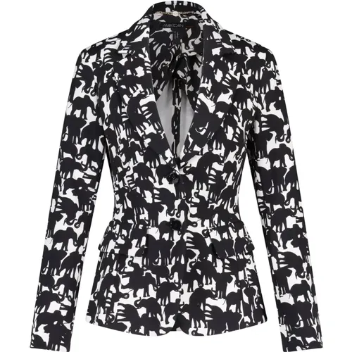 Jersey-Blazer mit Elefanten-Motiv , Damen, Größe: S - Marc Cain - Modalova