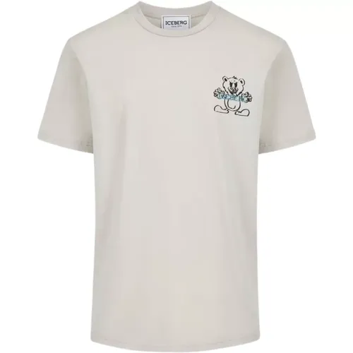 Light Grey T-Shirts , male, Sizes: L, 2XL, XL, S - Iceberg - Modalova