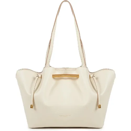 Amanda Leather Bag with Gold Front Logo , female, Sizes: ONE SIZE - Gianni Chiarini - Modalova