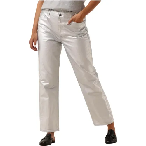 Silberne Straight Leg Jeans für Frauen - Dante 6 - Modalova