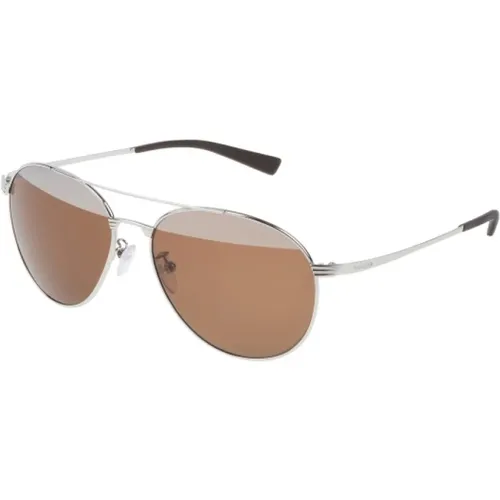 Stilvolle Metall-Sonnenbrille in Grau , unisex, Größe: 51 MM - Police - Modalova