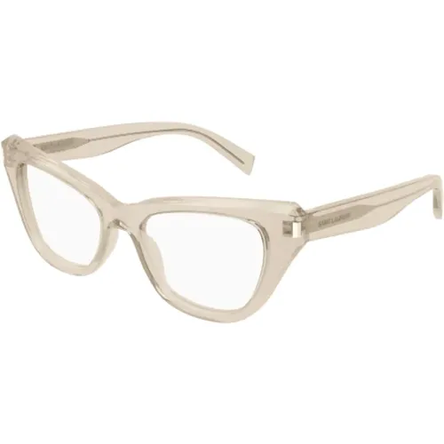 Transparent Nude Sunglasses , unisex, Sizes: 52 MM - Saint Laurent - Modalova