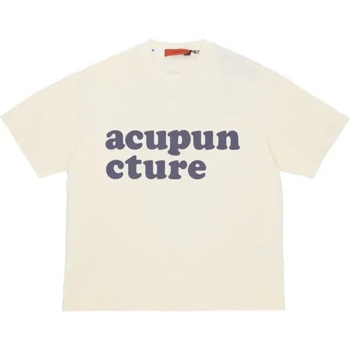 T-Shirt mit Einzigartigem Druck , Herren, Größe: L - ACUPUNCTURE - Modalova