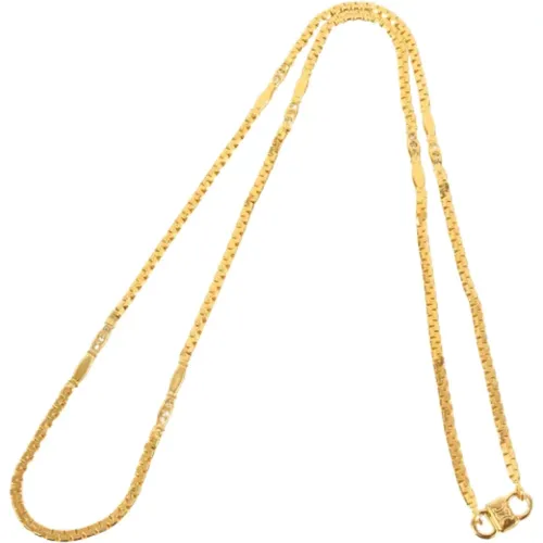 Pre-owned Gold necklaces , female, Sizes: ONE SIZE - Celine Vintage - Modalova