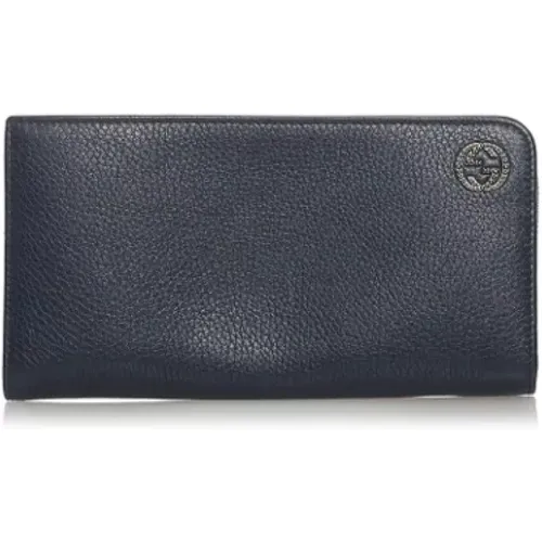 Pre-owned Navy Leather Wallet , female, Sizes: ONE SIZE - Gucci Vintage - Modalova