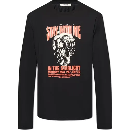 Long Sleeve T-shirt Hector , male, Sizes: XL, S, L, M, 2XL - Zadig & Voltaire - Modalova