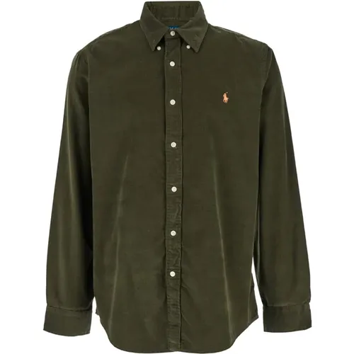 Grüne Corduroi Button Down Hemden - Polo Ralph Lauren - Modalova