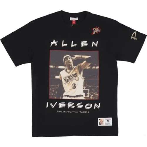 Vintage NBA Player Tee Allen Iverson , Herren, Größe: M - Mitchell & Ness - Modalova
