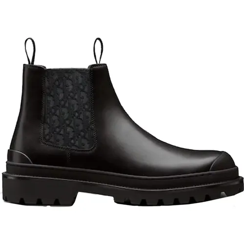 Leather Chelsea Boots Elasticated Inserts , male, Sizes: 9 1/2 UK, 10 UK, 8 UK, 9 UK - Dior - Modalova
