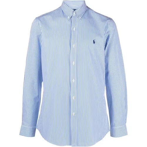 Hellblau Weißes Casual Hemd , Herren, Größe: L - Ralph Lauren - Modalova