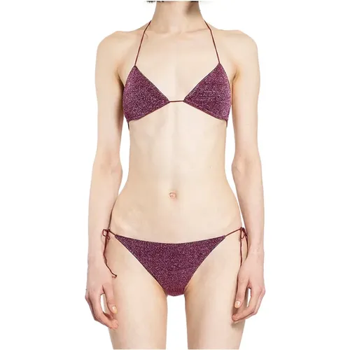 Lurex Halterneck Bikini Set , Damen, Größe: S - Oseree - Modalova