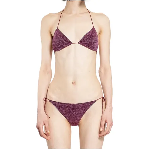 Lurex Halterneck Bikini Set , female, Sizes: L, M - Oseree - Modalova