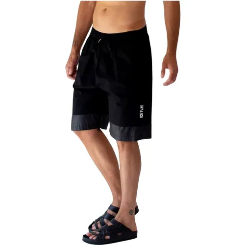 Double-hem shorts , male, Sizes: XL - ICE Play - Modalova