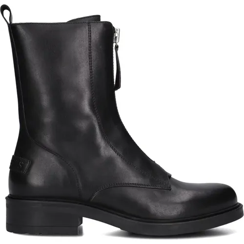 Zipa Leder Stiefeletten Schwarz , Damen, Größe: 41 EU - Shabbies - Modalova