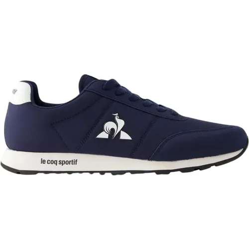 Blaue Print Sneakers mit Gummisohle , Herren, Größe: 45 EU - Le Coq Sportif - Modalova
