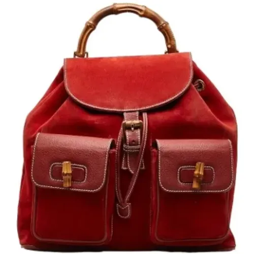 Pre-owned Suede backpacks , female, Sizes: ONE SIZE - Gucci Vintage - Modalova