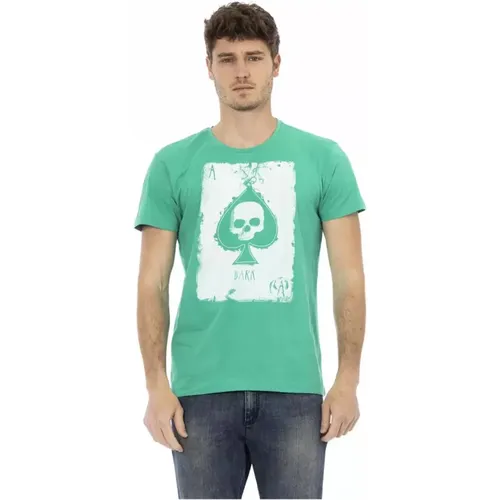 Cotton T-Shirt with Front Print , male, Sizes: 3XL, M, L, 2XL, XL - Trussardi - Modalova