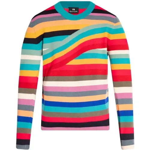 Swirl Stripe Pullover , Damen, Größe: XL - PS By Paul Smith - Modalova