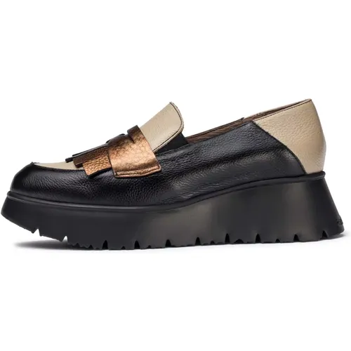 Loafers Mitternacht Gold, Farbe: Schwarz , Damen, Größe: 37 EU - Wonders - Modalova