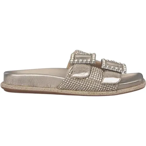 Embellished Flat Sandal , female, Sizes: 6 UK - Alma en Pena - Modalova