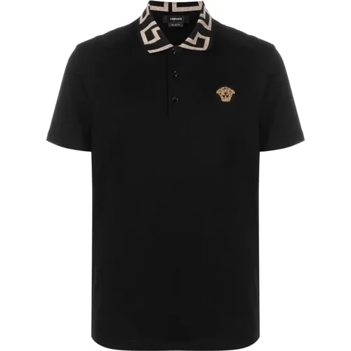 T-shirts and Polos , male, Sizes: L - Versace - Modalova