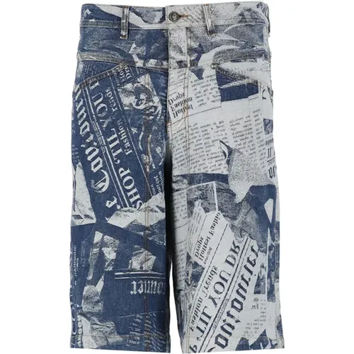 Denim Shorts , Herren, Größe: W32 - Versace Jeans Couture - Modalova