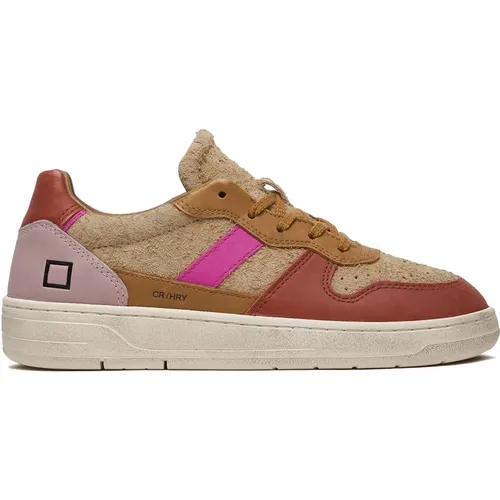 Nappa Leder Niedrige Sneakers , Damen, Größe: 38 EU - D.A.T.E. - Modalova