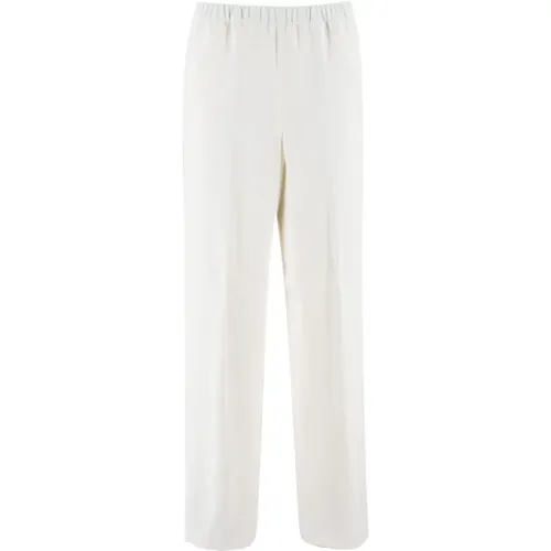 Womens Clothing Trousers Bianco Ss24 , female, Sizes: M, S, XS - Fabiana Filippi - Modalova