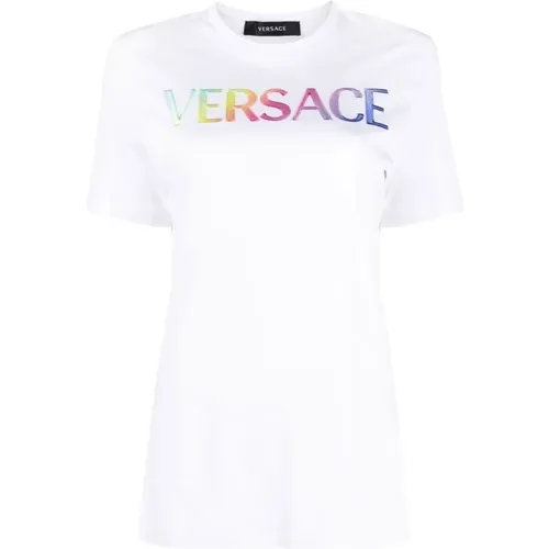T-Shirt Tessuto , female, Sizes: XS - Versace - Modalova