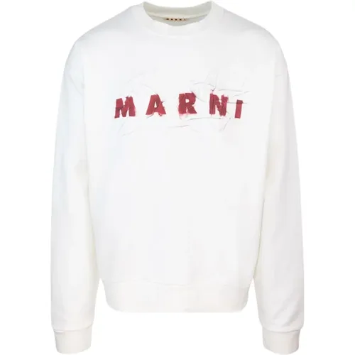 Cotton Long Sleeve Jersey Sweatshirt , male, Sizes: M, L, XL - Marni - Modalova