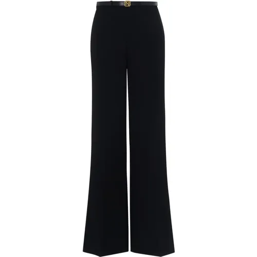 Schwarze High-Waist Hose , Damen, Größe: M - Elisabetta Franchi - Modalova