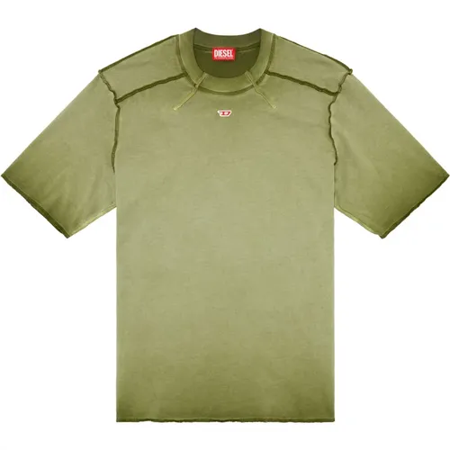 T-Shirt mit Schultern mit Mikro-Waffel-Muster - Diesel - Modalova