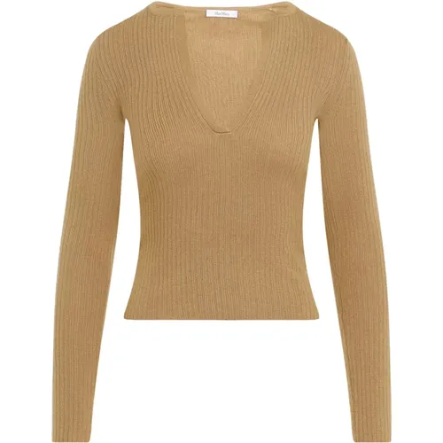 Luxurious Nude & Neutrals Sweater , female, Sizes: M, S - Max Mara - Modalova