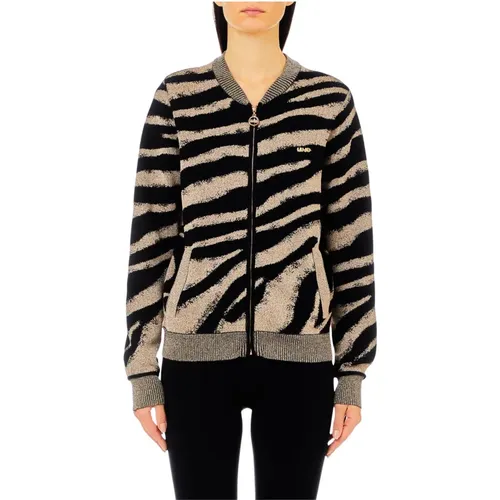 Langarm-Zip-Top mit Zebra-Print - Liu Jo - Modalova