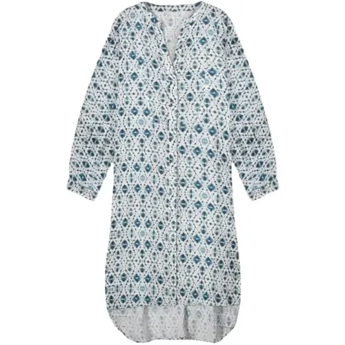 Grafisches Hemdkleid , Damen, Größe: L - Summum Woman - Modalova