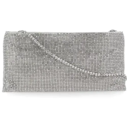 Silver Rhinestone Shoulder Bag , female, Sizes: ONE SIZE - Benedetta Bruzziches - Modalova