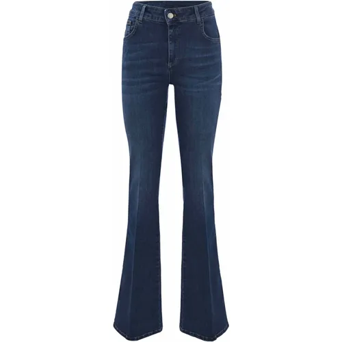 Figurschmeichelnde Bootcut Gerades Jeans , Damen, Größe: W25 - Kocca - Modalova