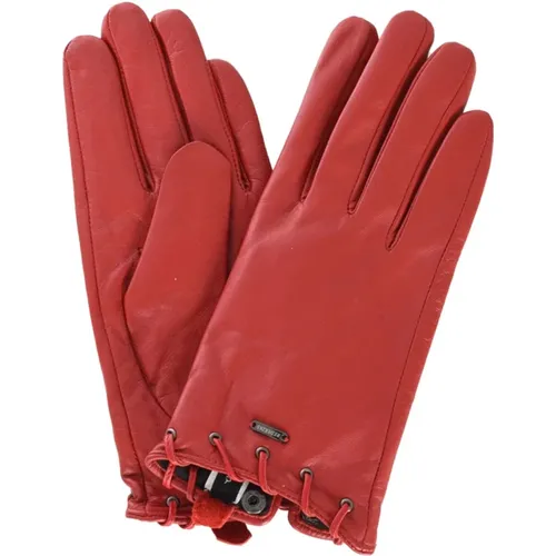 Leder gefütterte Handschuhe - Rot. Rottöne - Redskins - Modalova